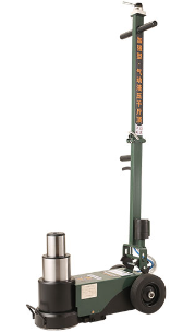 工程車輛輪胎更換中冠航氣動臥式液壓千斤頂安全使用要點